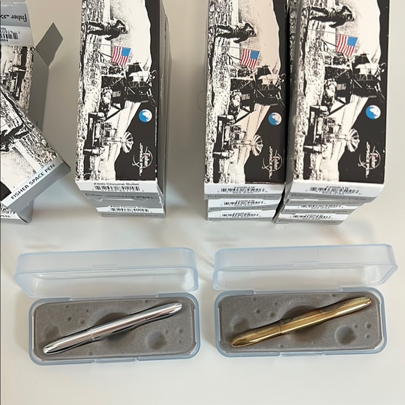 Space Pens: 8 Brass and 4 Chrome